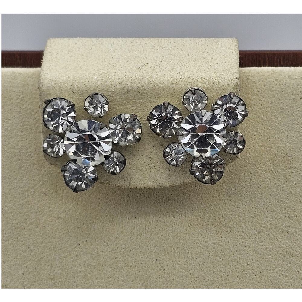 3 pairs VTG Rhinestone Earrings Including Coro - Picture 13 of 16